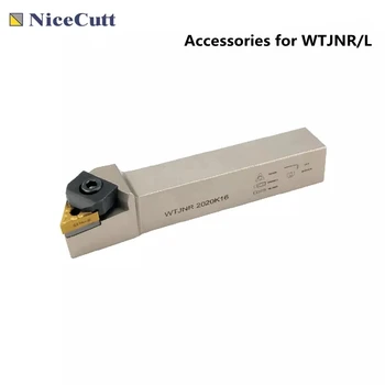 Akcesoria klocki WTJNR / L TN-W1603, do lutowania WXD0513, płytki dociskowej WYB1816, śruby DGD0526, uchwyt na sprężynie tokarskich DTN0814 Nicecutt