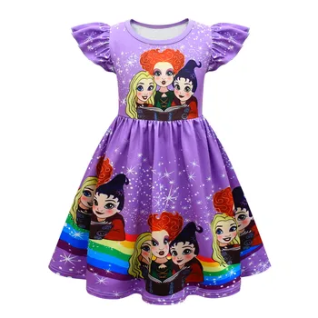 Disney Hokus Pokus strój Sukienka Księżniczka dla Dziewcząt Cosplay Sarah Sanderson Siostry Karnawał Urodziny Ubrania Dla Dziewczyn