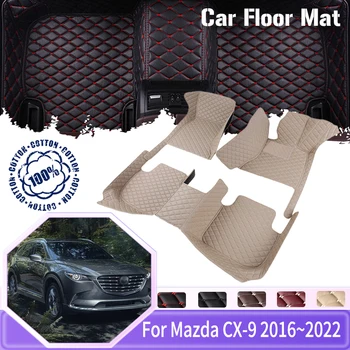 Dywaniki samochodowe Podłogowe Do Mazda CX-9 CX9 CX 9 TC 2016 ~ 2022 5 miejsc Грязеотталкивающие Dywaniki Tapetes Para Akcesoria Samochodowe Części Wnętrza