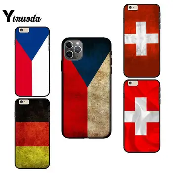 Etui do telefonu z flagą Czech, Szwajcarii, Niemczech dla iphone 13 12 8 7 6 6S Plus X XS MAX 5 5S SE XR 11 11 12 pro promax