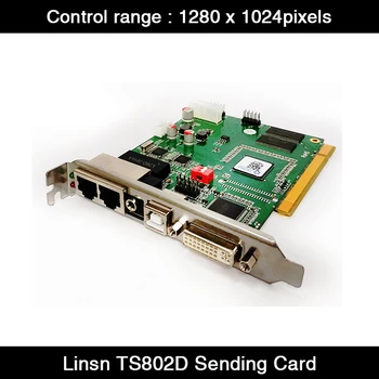 Linsn TS802D Wysyłanie Karty Synchroniczne Wideo Led Kontroler Wyświetlacza RGB full color Led Видеостенный Ekran
