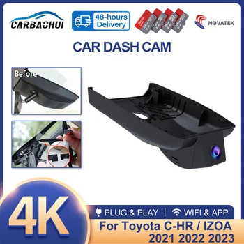 NOWY 4K HD 2160p Rejestrator Samochodowy Dvr Plug and play Dash Cam Kamera Do Toyota C-HR CHR IZOA 2021 2022 2023 Bezprzewodowy Rejestrator